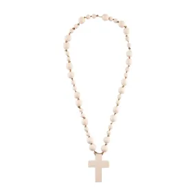 Pink Beaded Cross