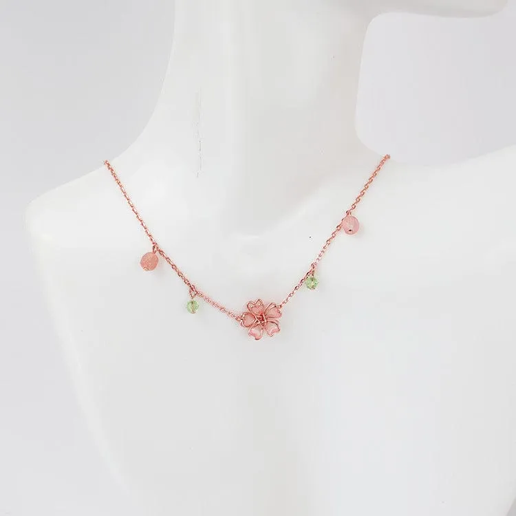 Pink Flower Necklace MK18644