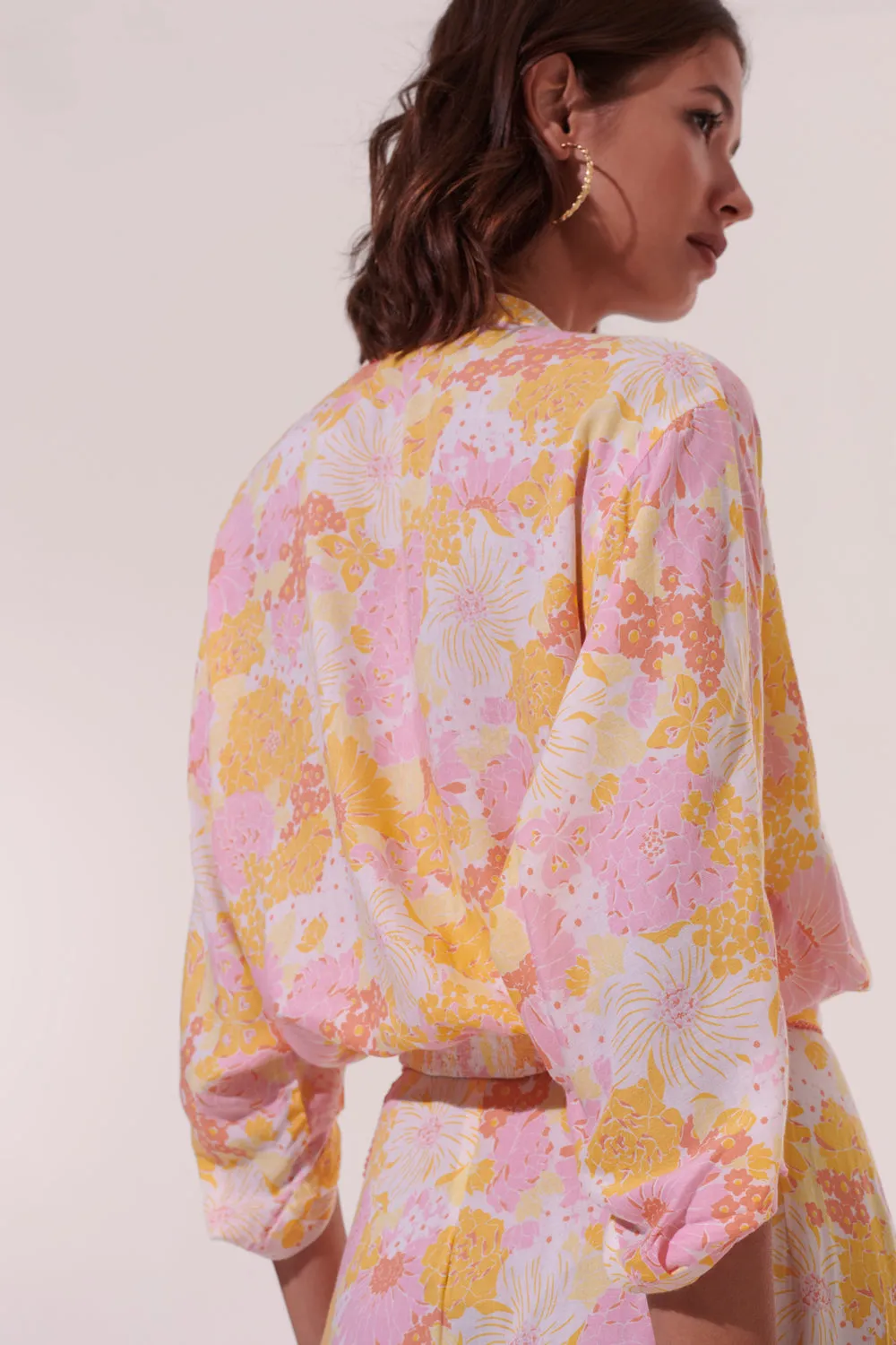 Poupette St. Barth - Shirt Azia - Yellow Flower Mix