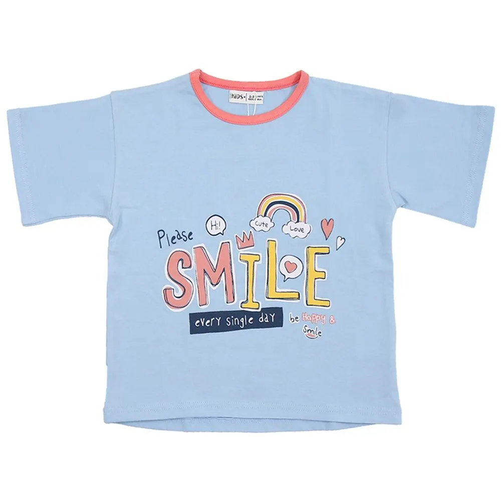 "Please Smile" Short-Sleeved Pajama