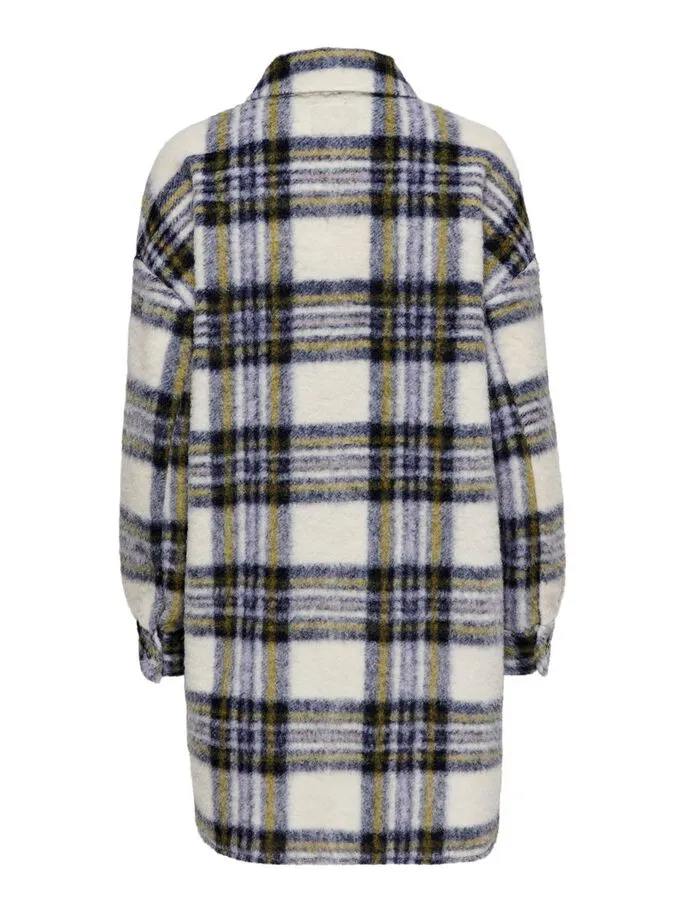 Rosa Long Shacket - Blue/Yellow Plaid