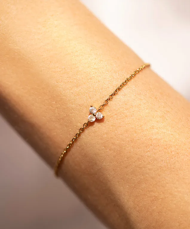 Sapphire Fleur Bracelet Gold