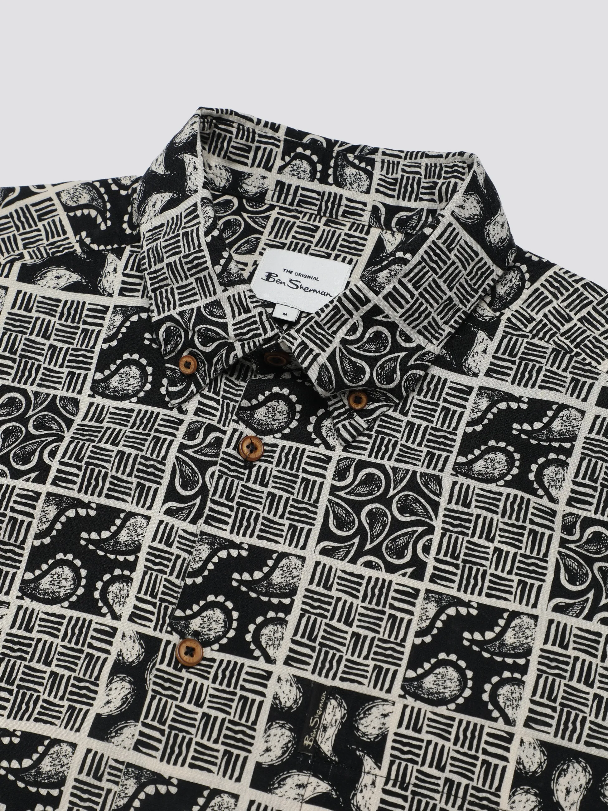 Signature Checkerboard Paisley Print - Black