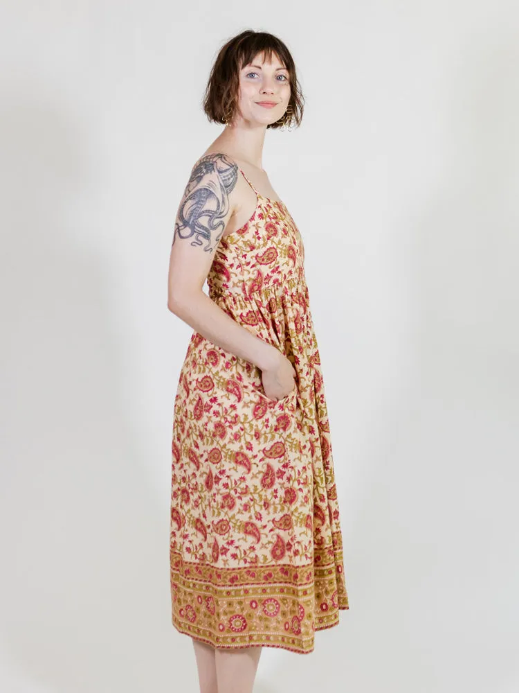 Sofia Midi Dress - Floral Paisley