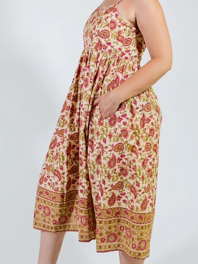 Sofia Midi Dress - Floral Paisley