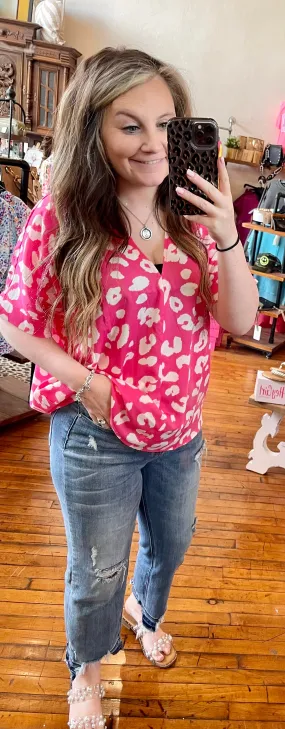 SOUL SISTER PINK LEOPARD TOP