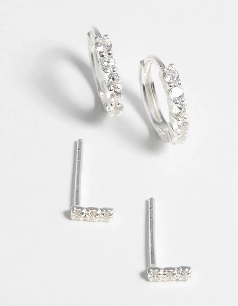 Sterling Silver Diamante Stack Pack