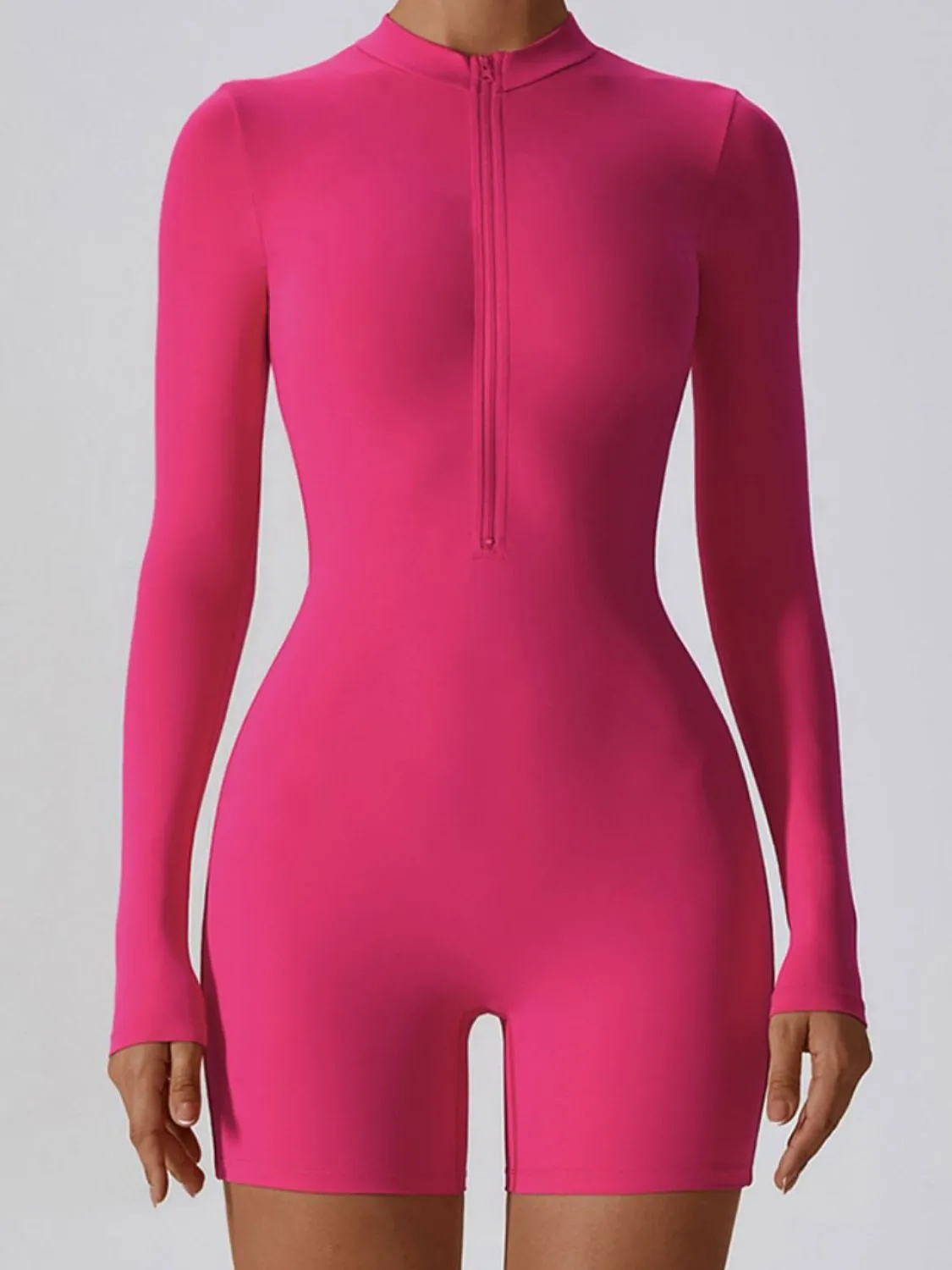 Sunset and Swim Half Zip Long Sleeve Active Romper