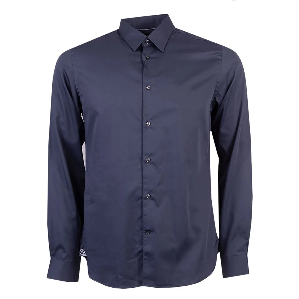 Ted Baker Navy Duddon Core Steel Slim fit Shirt UK 15.5" Neck