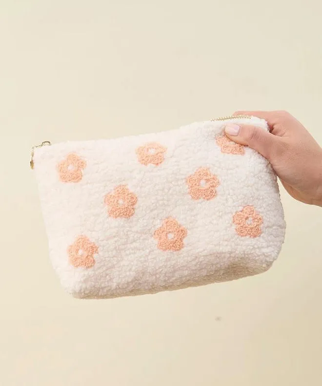 Teddy Pouch - Flower Peach