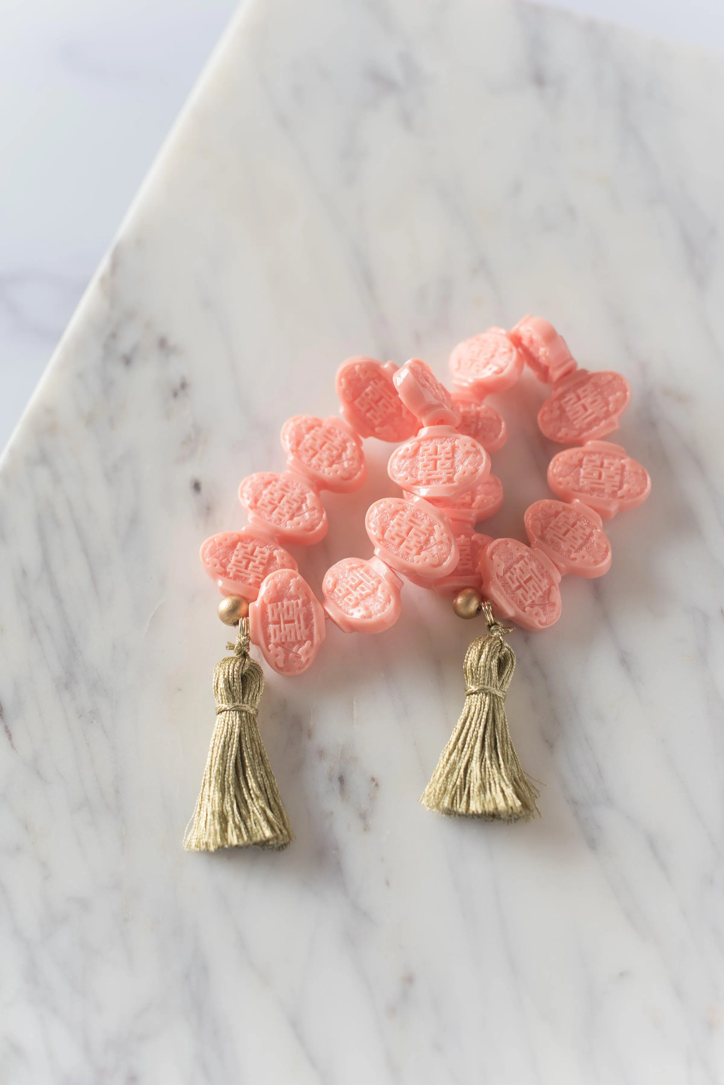 The Fulton Tassel Bracelet in Pink