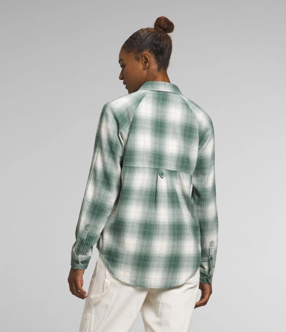 'The North Face' Women's Set Up Camp Flannel - Dark Sage