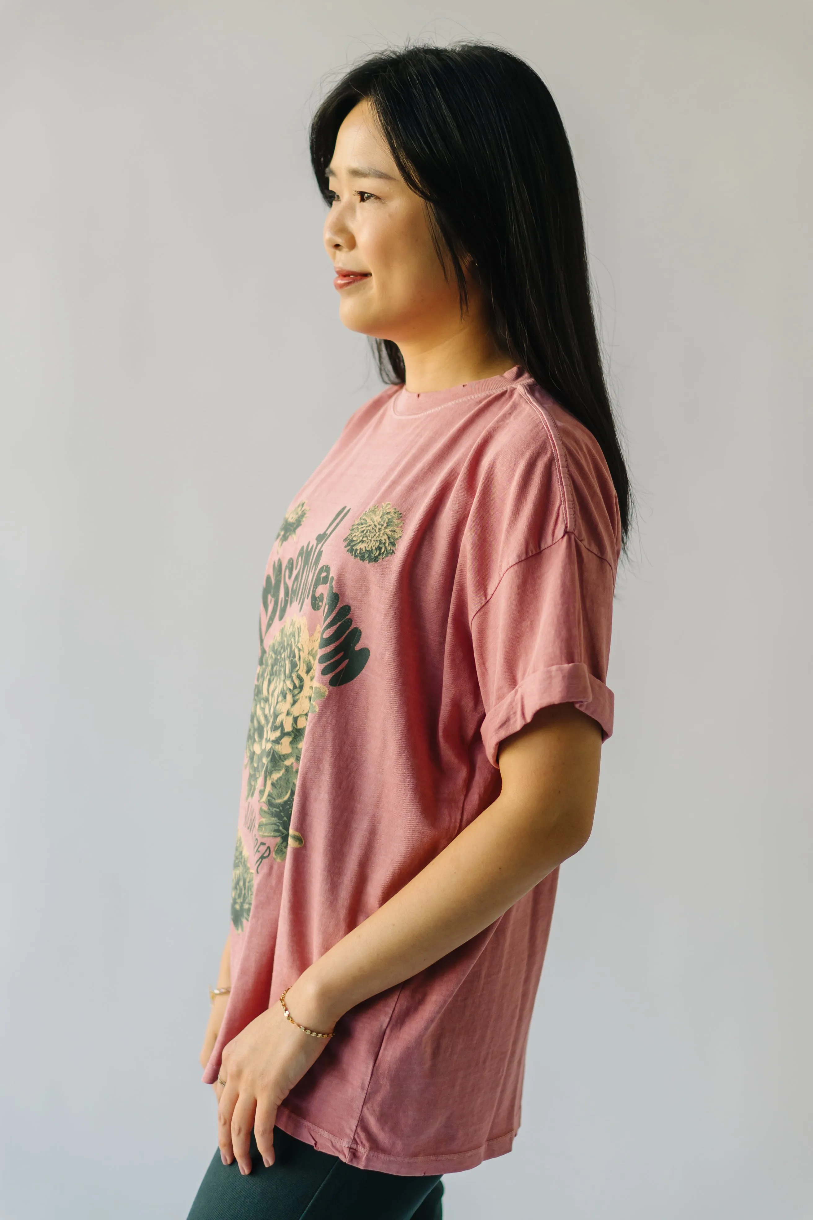 The November Chrysanthemum Tee in Dusty Pink