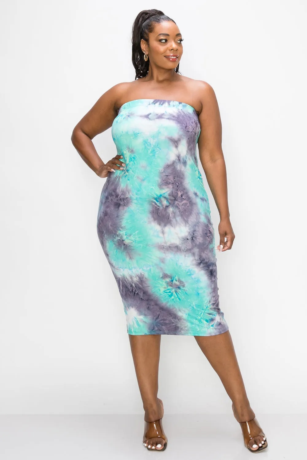 Tie Dye Basic Tube Dress