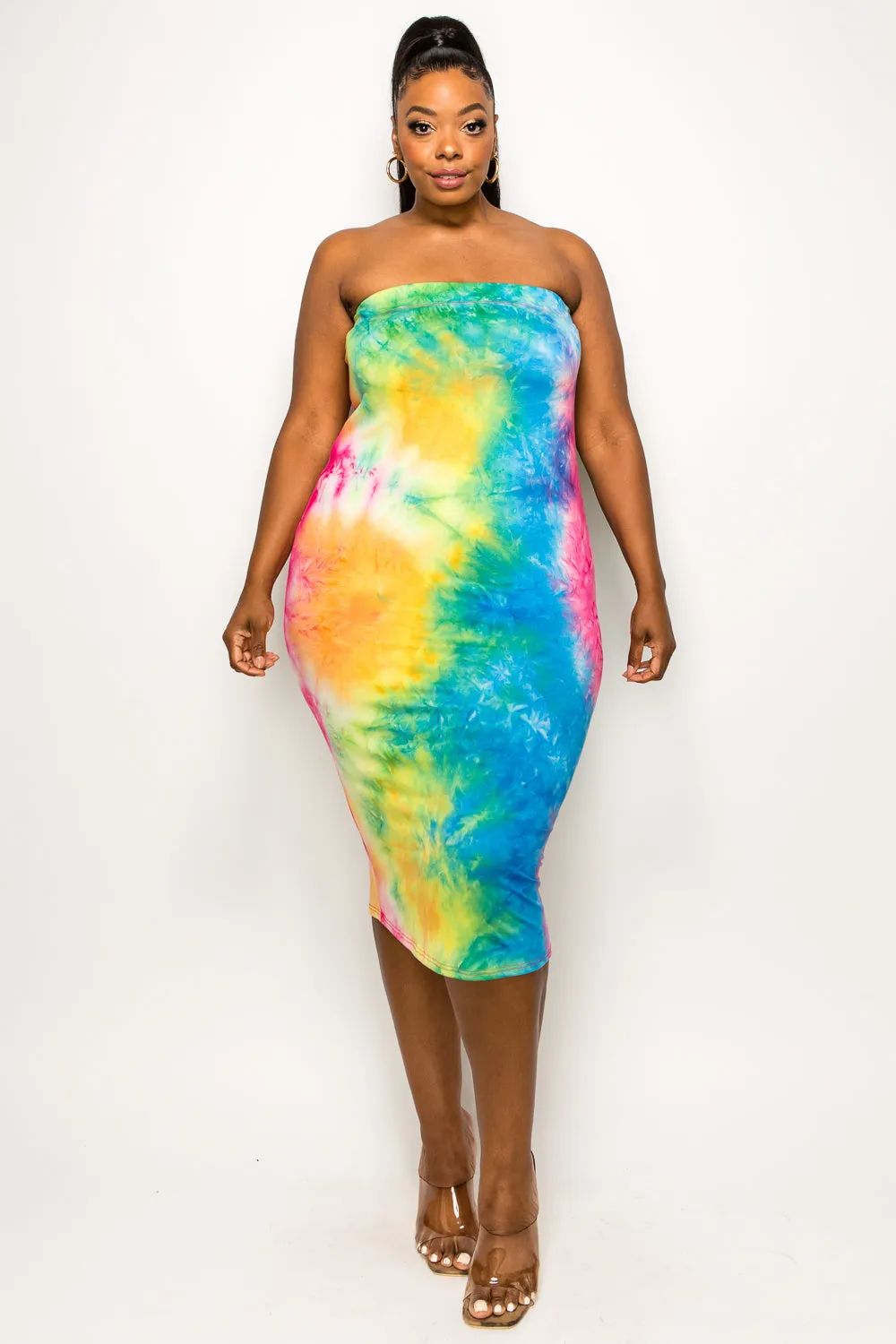 Tie Dye Basic Tube Dress