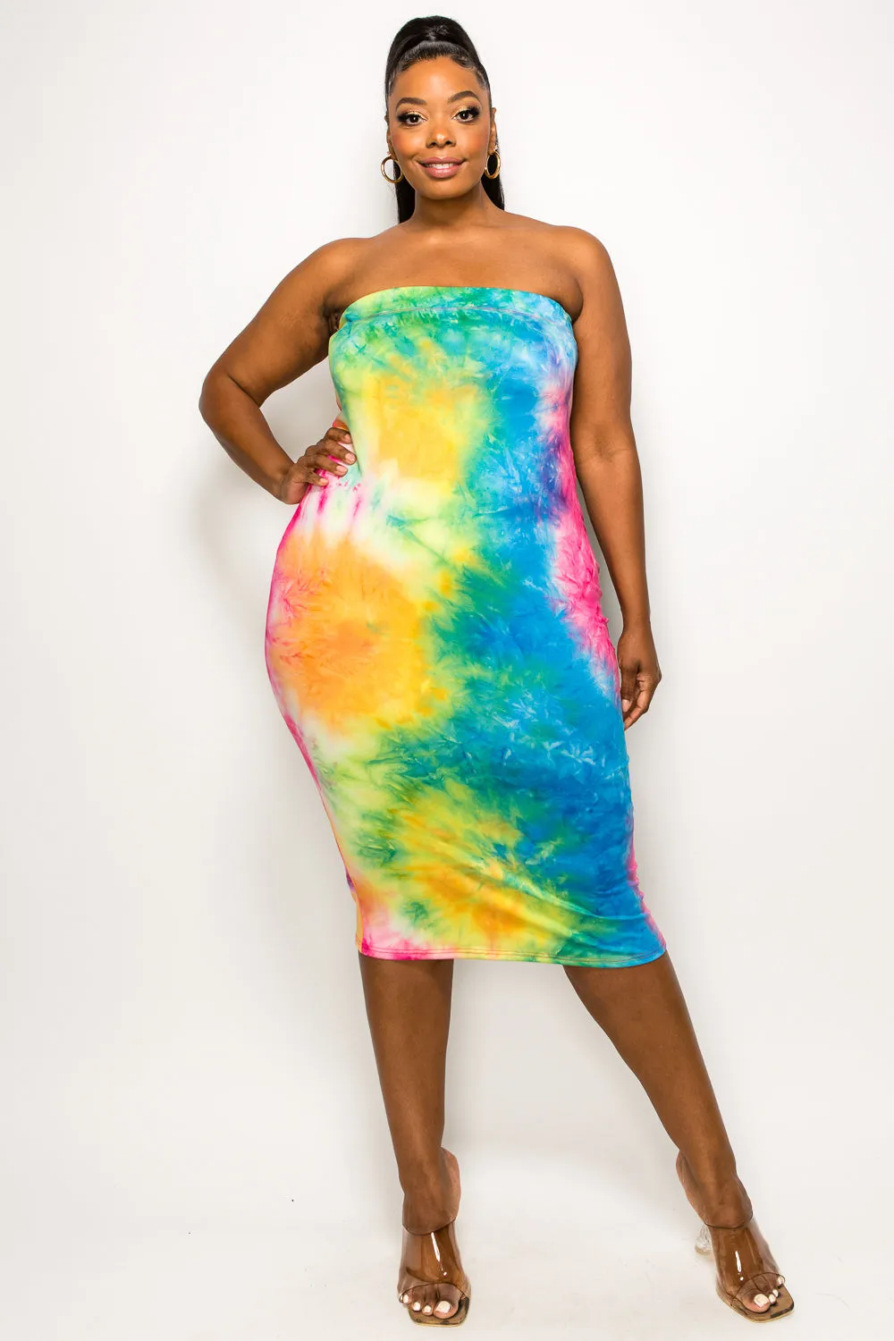 Tie Dye Basic Tube Dress