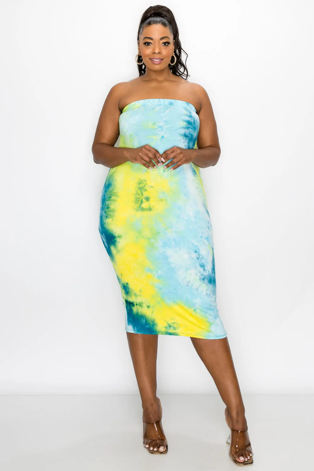 Tie Dye Basic Tube Dress