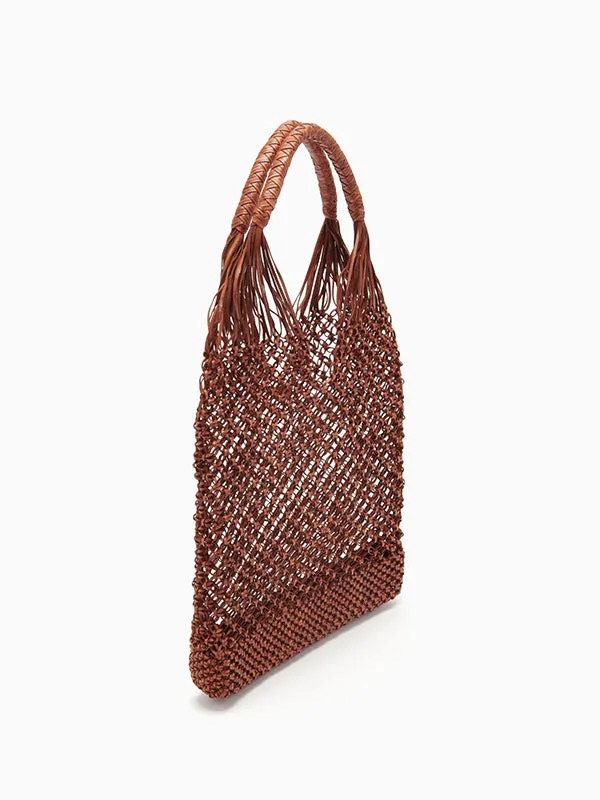 Tulia Large Knotted Hobo in Pecan Brown