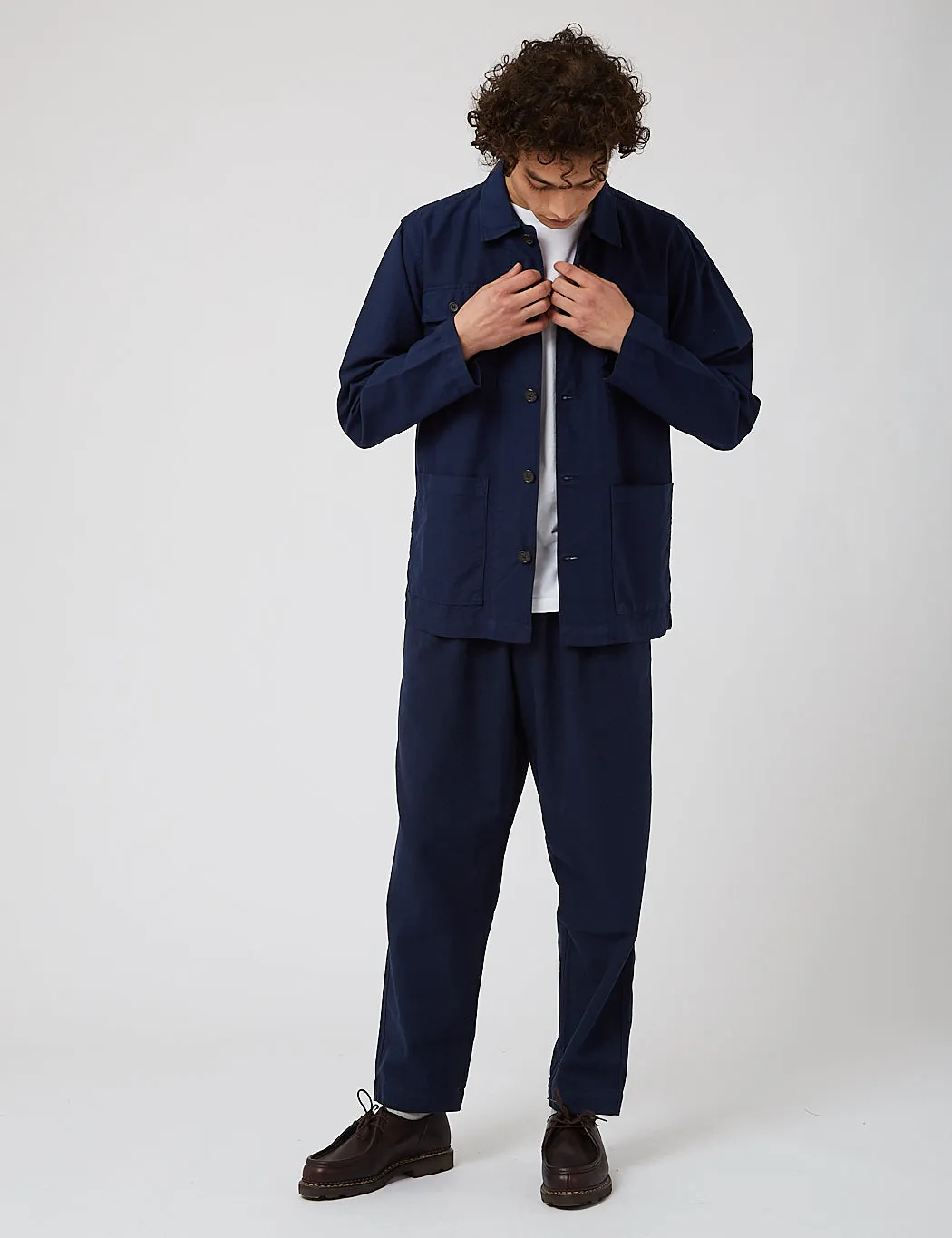 Universal Works Dockside Overshirt - Navy Blue