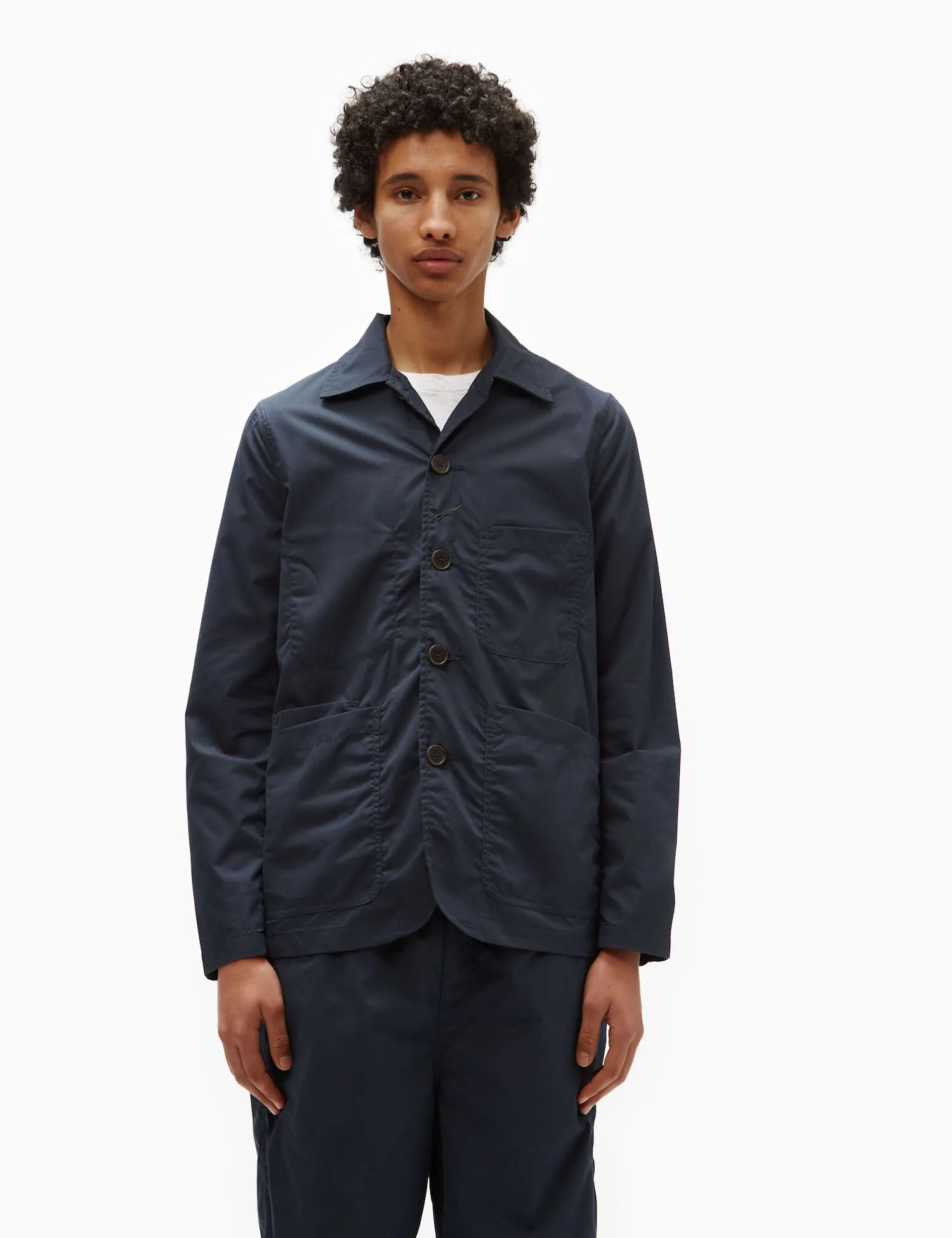 Universal Works Parachute Liner Jacket (Recycled Poly) - Navy Blue