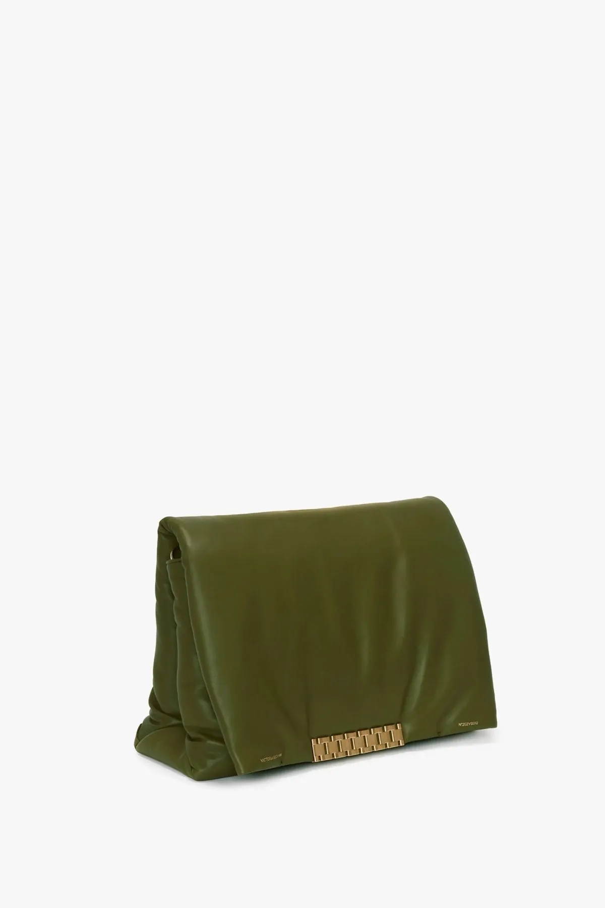 Victoria Beckham Puffy Jumbo Chain Pouch Bag - Khaki