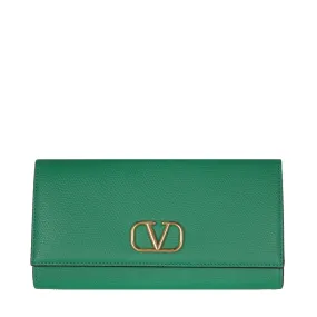 VLogo Signature Continental Wallet, Green