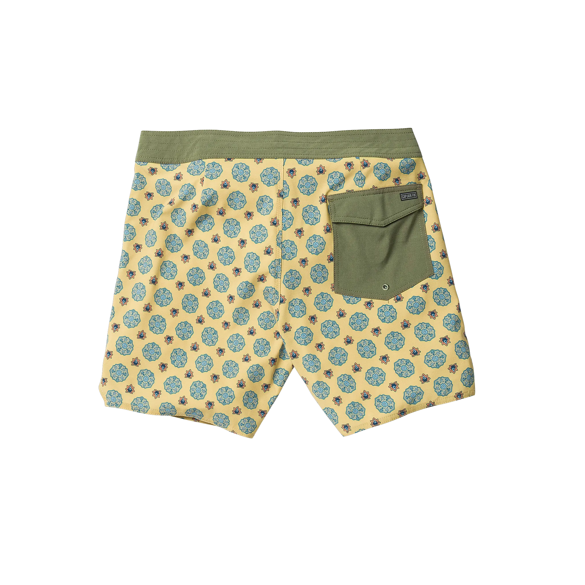 Voyager Paisley Boardshort - Mineral Yellow