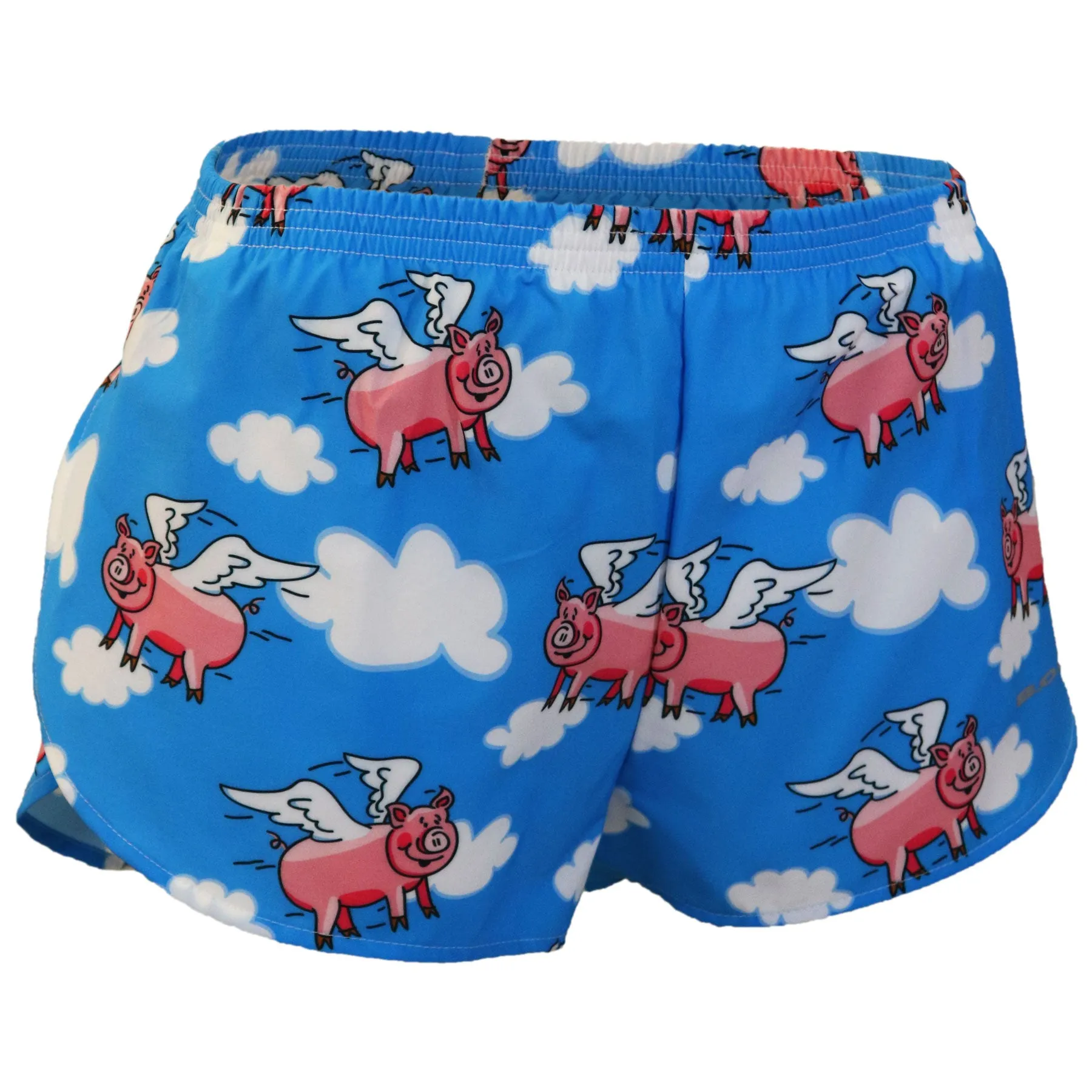 Women's 1" Elite Split Shorts- Flying Pig