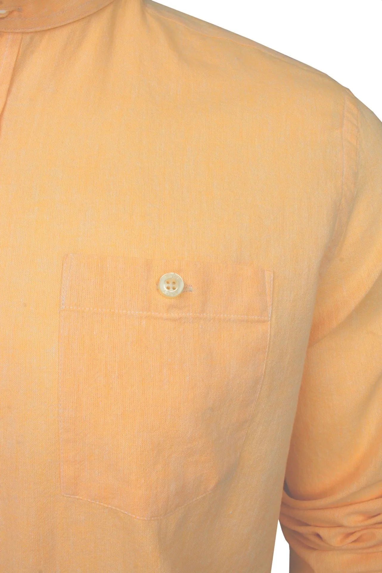 Xact Long Sleeved Linen Grandad Nehru Shirt